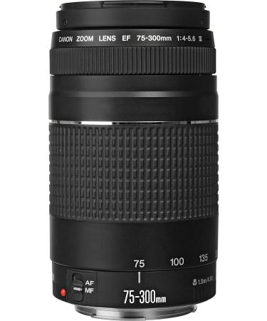 Renewed Canon EF 75-300mm f/4-5.6 III Telephoto Zoom Lens for Canon SLR Cameras - 6473A003 - Buy Online on SooperMarket.com