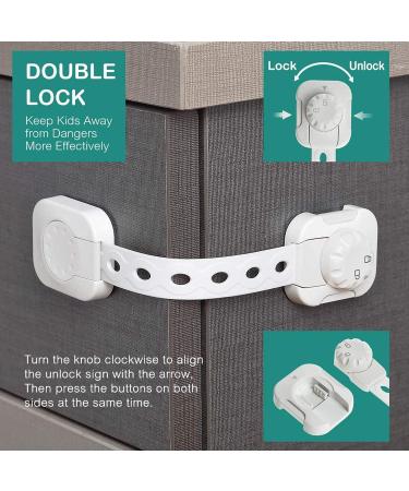 LATTCURE Baby Proofing Kit - 36 Pcs Safety Locks, Corner Protectors, Straps, Socket Covers - White - Buy Online on SooperMarket.com