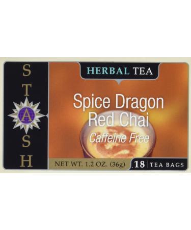 Stash Tea Company Premium Herbal Tea Spice Dragon Red Chai Caffeine Free 18 Tea Bags 1.2 oz (36 g)