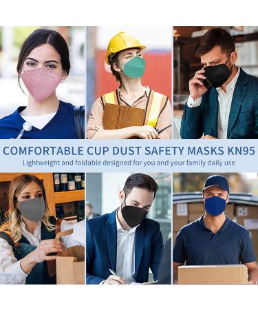 Kn95 Face Masks 50 Pcs - Cup Dust Safety Masks for Outdoor Protection - Buy Online on SooperMarket.com