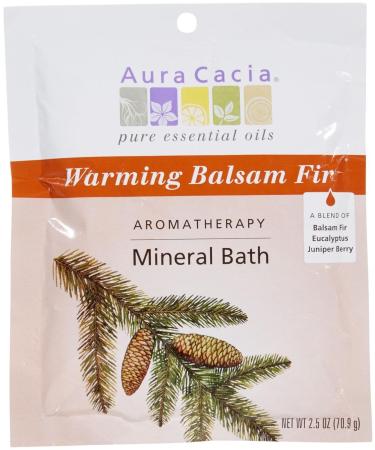 Aura Cacia Mineral Bath  Warming Balsam Fir  2.5 Ounce