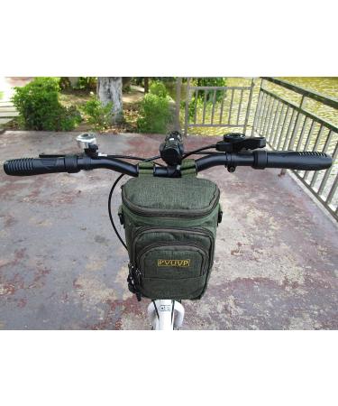 PVUVP Bike Handlebar Bag - 2.8L Waterproof Front Road Bike Bag for Commuter, Outdoor Riding, Traveling & Camping - Green - Buy Online on SooperMarket.com