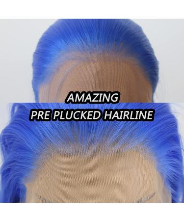 Blue Synthetic Lace Front Wig - Long Straight Hair for Black Women | Heat Resistant Fiber | Cosplay & Daily Wear - Buy Online on SooperMarket.com