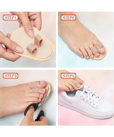 6-Piece Double Toe Straightener & Hammer Toe Splint Set - Relieve Foot Pain, Claw & Overlapping Toes - Beige - Buy Online on SooperMarket.com