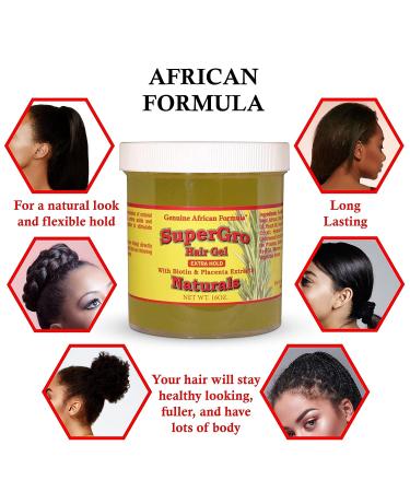 African Super Grow Hair Gel| Loc Gel for Retwist| Natural Styling Gel with Coconut Oil| Essential Hair Growth Serum|16 Oz -1 Pack - Buy Online on SooperMarket.com