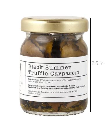 TRUFFLES USA Black Truffle Slices Carpaccio 1.76 oz - Imported from Italy | Vegetarian & Gluten Free - Buy Online on SooperMarket.com