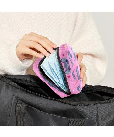 Raccoons Cartoon Sanitary Napkin Storage Bag - Portable Period Pouch for Women & Teens - Multi-Colored - Buy Online on SooperMarket.com