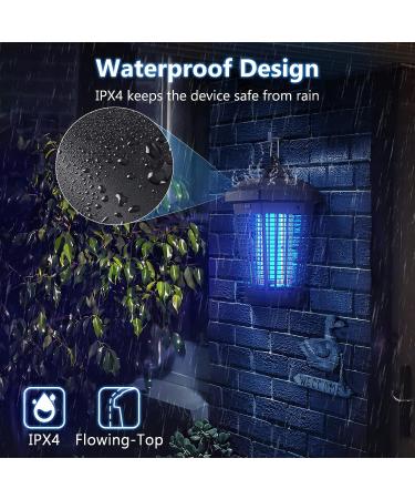 Outdoor Bug Zapper 20W with Dusk to Dawn Sensor - 4200V Electric Indoor Mosquito Killer for 2300 Sq Ft Coverage - Buy Online on SooperMarket.com