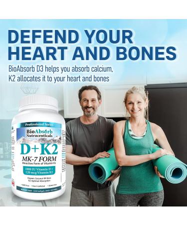 Vitamin D3 1000 IU + Vitamin K2 MK-7 (120 mcg). 330-Day Supply Of Vitamin D3 K2. Organic Coconut Oil Base For Optimal Absorption of K2 D3 Vitamin Supplement (330 Softgels of Vitamin D K2) - Buy Online on SooperMarket.com