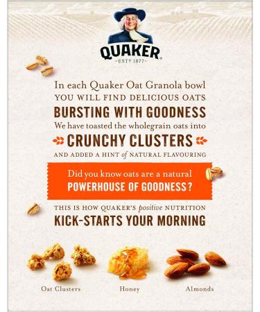 Quaker Honey and Almond Oat Granola 500 g (Pack of 5) - Buy Online on SooperMarket.com