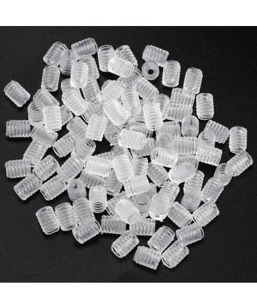PAGOW 100PCS Silicone Buckle Elastic Cord Locks for Drawstrings - 50 Black & 50 Clear Adjusters for Masks, Adults, Children - Buy Online on SooperMarket.com