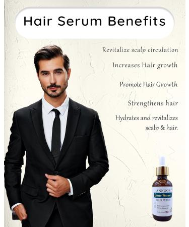 Ginger Rosemary Hair Serum by Annoor | 2 Fl Oz | Nourish & Strengthen Hair Promote Growth & Scalp Renewal - Buy Online on SooperMarket.com