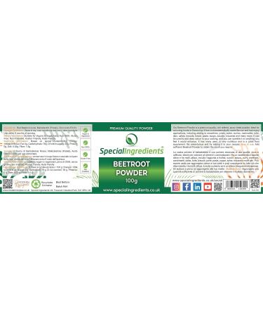 Beetroot Powder 100g Premium Quality Natural Food Colour Non-GMO Gluten Free - Recyclable Container 100 g - Buy Online on SooperMarket.com