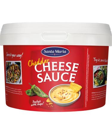Santa Maria cheddar cheese sauce 3kg cup-creamy cheese enjoy for dip fun I ready to use cheese sauce with cheddar taste i ideal cold to tortilla chips or warm via wraps and nachos
