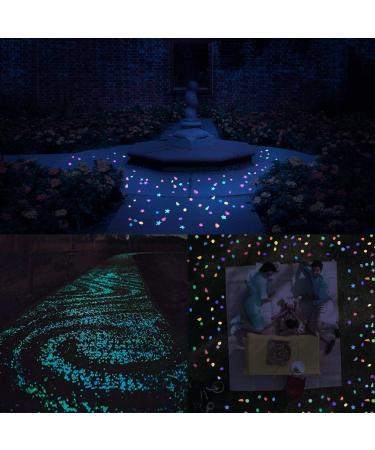 Yisscen Colorful Light Stones - 90 Bright Pebble Stones for Aquariums Children's Room D cor & Garden Walkways | Mixed Color Starfish & Shell Glow Stones - Buy Online on SooperMarket.com