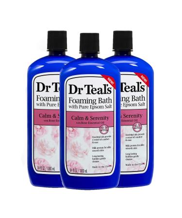 Dr Teal's Foaming Bath 3-Pack (102 fl oz Total) Rose & Milk