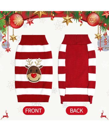 Delifur Holiday Reindeer Sweater for Small Dog/Cat - Christmas Pet Clothes, Red Medium - Buy Online on SooperMarket.com