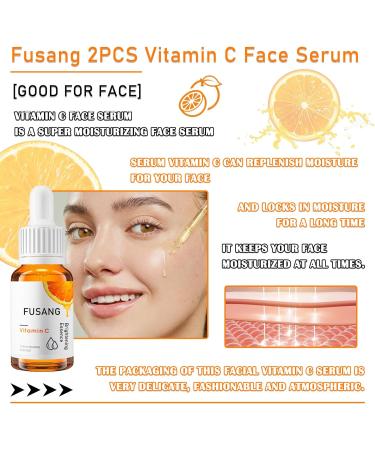 Fusang 2PCS Vitamin C Face Serum Vitamin C Serum Moisturizing Serum Vitamin C Serum for Face 30ML - Buy Online on SooperMarket.com