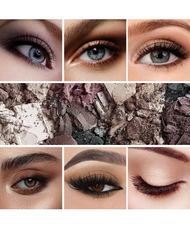 10 Colors Waterproof Matte Eyeshadow Palette | Long-Lasting High Pigment Formula | Ultra-Blendable Nude Shades | Includes 2 Brushes | Cement Color - Buy Online on SooperMarket.com