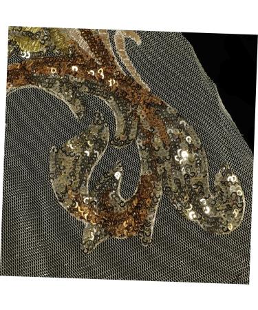 Trendy Stickers 2 Pcs Fashion Stickers Trendy Accessories Sequin Clothing Clothes Iron on Appliques Patches for Clothes Golden Size 1 - Buy Online on SooperMarket.com