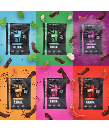 BEEFit Biltong Beef Jerky 10x30g | High Protein, Gluten Free, Keto Friendly | Truly Traditional Flavor - Buy Online on SooperMarket.com