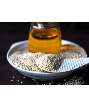 Organic Hulled Sesame Seeds 8oz - Non-GMO, Kosher, Vegan. High in Iron & Calcium. Ideal for Tahini Paste, Stir-fries, Salads - Buy Online on SooperMarket.com