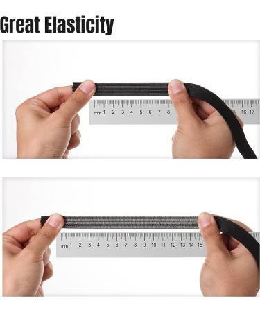 Elastic Band 0.6 x 11 Yards - Black Sewing Elastic Straps for Fabric Waistband - Buy Online on SooperMarket.com