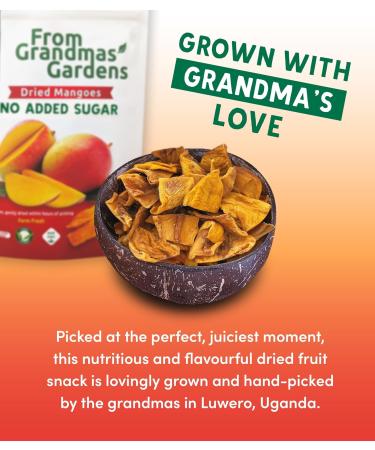 Dried Mango - From Grandmas Gardens | 1 x 100g | Healthy Vegan Snack | 100% Natural | No Added Sugar | Rich in Vitamins | No Preservatives | GMO free Mango 1 pack - Buy Online on SooperMarket.com