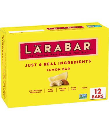 Larabar Lemon Bar Gluten Free Vegan Fruit & Nut Bar 1.6 oz Bars 12 Ct