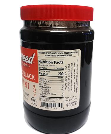 Rawseed Organic Black Tahini 32 oz - Vegan, Gluten-Free, Non-GMO - Buy Online on SooperMarket.com