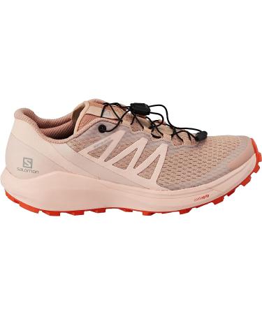 Salomon Women's Sense Ride 4 Trail Running Shoes - Sirocco/Peachy Keen/Red Orange - Size 9 - Buy Online on SooperMarket.com
