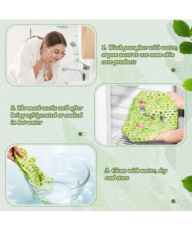 Jade Facial Mask Set - Natural Green Stone Skincare Tools for Puffy Eyes, Dark Circles, and Face Massage - Buy Online on SooperMarket.com