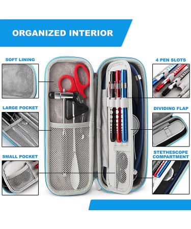 Primacare Stethoscope Case with Medical Supplies - Blue, Portable & Lightweight Nursing Accessories - Buy Online on SooperMarket.com
