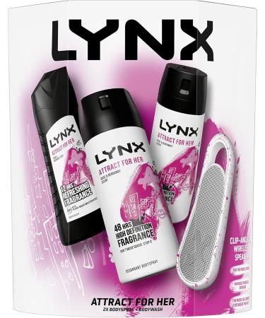 Unbranded LYNX Attract for Her Trio & Speaker Gift Set 2 bodysprays & bodywash perfect for her daily routine 3 piece - Buy Online on SooperMarket.com