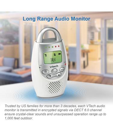 VTech DM221-2 Audio Baby Monitor with 1,000 ft Range, Sound-Alert, Intercom, Night Light, 2 Parent Units - White - Buy Online on SooperMarket.com