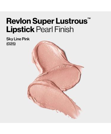 Revlon Super Lustrous Lipstick in Sky Line Pink (025) - Moisturizing Creamy Formula with Vitamin E and Avocado Oil - Buy Online on SooperMarket.com