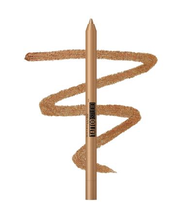 Maybelline New York Tattoo Studio Long-Lasting Sharpenable Eyeliner Makeup Pencil  Glide on Smooth Gel Pigment  36 Hour Wear  Waterproof Bronze Glitz 0.04 oz