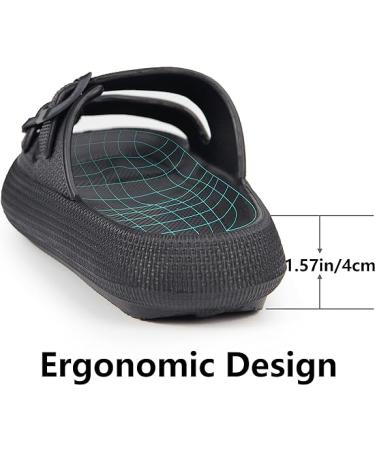 Weweya Pillow Slippers - Double Buckle Adjustable Slides - Unisex EVA Flat Sandals - Buy Online on SooperMarket.com