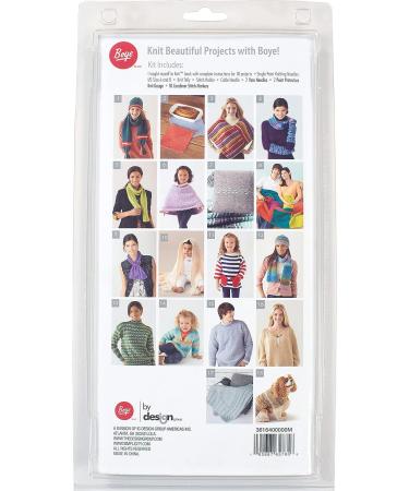 Boye Learn to Knit Kit for Beginners - 20 Piece Set, US Sizes 6 and 8, Makes 18 Projects, Multicolor - Buy Online on SooperMarket.com