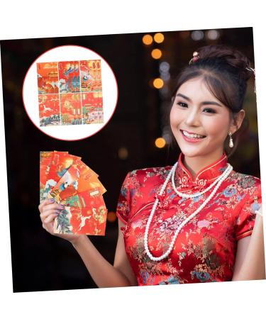 ABOOFAN 60 Pcs Trendy Red Envelope Chinese Red Packets Red Envelopes Chinese Lucky Money Envelopes Chinese Red Envelope Chinese Festival Red Envelopes Paper Lunar Calendar Thousand Yuan - Buy Online on SooperMarket.com