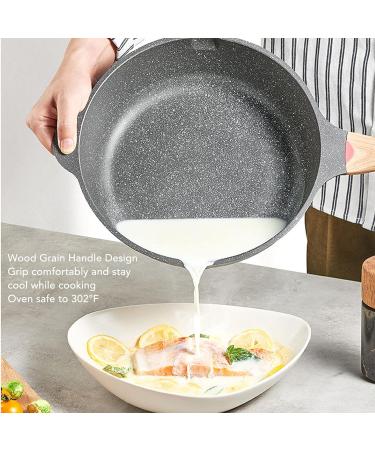 DELURA Frying Pan Skillet Dishwasher Safe Scalding Proof Handle Alloy Skillet Pan for Induction Cooker Gas Stove (Size : 28CM) - Buy Online on SooperMarket.com