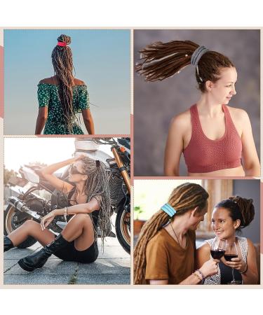 Nosiny 6 Pcs Spiral Lock Hair Ties - Colorful Dreadlock Accessories for Locs - Bendable Bands for Thick Curly Hair - Ponytail Holders for Women Men - Includes 6 Bags - Buy Online on SooperMarket.com