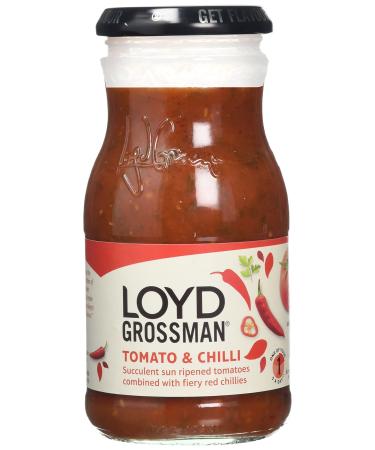 Loyd Grossman Tomato and Chilli Cooking Sauce 350 g Jar (Pack of 1) Tomato Chilli 350 g (Pack of 1)