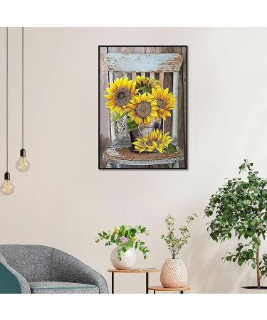 VIGEGU Flowers Cross Stitch Kit - 11CT Stamped & Counted DIY Embroidery for Beginners - Home Decor - 12x16inch - Buy Online on SooperMarket.com