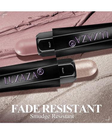 LUXAZA 3PCS Eyeshadow Stick Neutral Eye Shadow Sticks Pencil Crayon with Primer & Setting Spray - 3-in-1 Eye Makeup Kit for Smudge-Proof & Long-Lasting C-Champagne Look - Buy Online on SooperMarket.com
