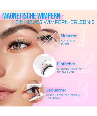 LASHVIEW Magnetic Eyelashes Magnetic Eyelashes with Pliers Natural Look 3D Magnetic Eyelashes 1 Pair of Eyelashes Magnetic Eyelashes No Glue Easy to Wear and Remove (C03) - Buy Online on SooperMarket.com