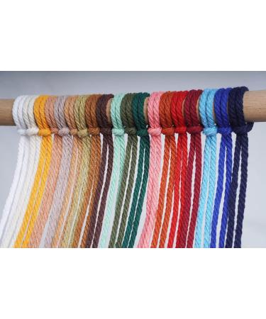 XKDOUS 4mm x 150Yards Natural Cotton Macrame Cord - 3 Strand Twisted Rope for Wall Hanging, Plant Hangers, Crafts & Knitting - Soft Undyed Cotton Rope for Decorative Projects - Buy Online on SooperMarket.com