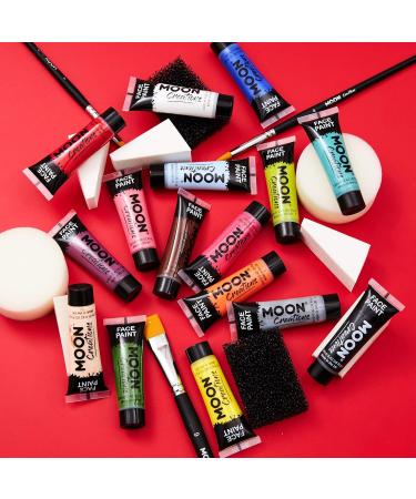 Moon Creations Black Face & Body Paint Tubes - 12ml - Ready to Use, No Flake, Cruelty Free - Made in UK - Ideal for Kids, Adults, Fancy Dress, Festivals, Halloween & More - Buy Online on SooperMarket.com