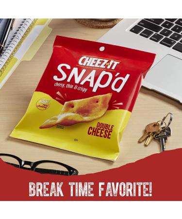Cheez-It Snap'd Double Cheese Cracker Chips - Thin & Crunchy Lunch Snack - 9oz Bag (12 Packs) - Buy Online on SooperMarket.com