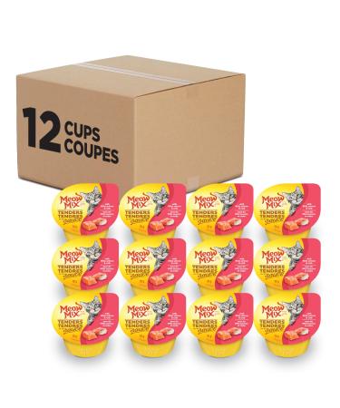 Meow Mix Wet Cat Food Tenders in Sauce with Real Salmon and Crab 78g Pack of 12 Salmon & Crab 78 g (Pack of 12)